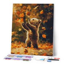 Afbeelding in Gallery-weergave laden, Diamond Painting - Beer en vallende bladeren