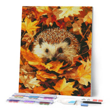 Afbeelding in Gallery-weergave laden, Diamond Painting - Egel in herfstbladeren