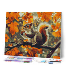 Afbeelding in Gallery-weergave laden, Diamond Painting - Herfst eekhoorn reeds ingelijst