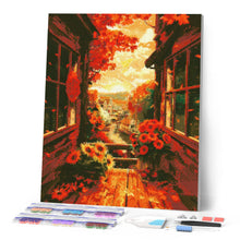 Afbeelding in Gallery-weergave laden, Diamond Painting - Herfstbalkon uitzicht