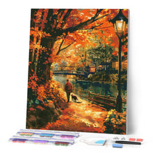 Afbeelding in Gallery-weergave laden, Diamond Painting - Hondenwandeling in de herfst