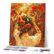 Afbeelding in Gallery-weergave laden, Diamond Painting - Meisje met herfstkrans