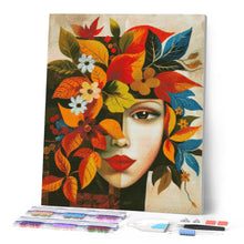 Afbeelding in Gallery-weergave laden, Diamond Painting - Herfstflora gezicht geïnspireerd door Picasso