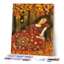 Afbeelding in Gallery-weergave laden, Diamond Painting - Herfstdame geïnspireerd door Klimt
