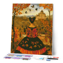 Afbeelding in Gallery-weergave laden, Diamond Painting - Herfstdame geïnspireerd door Frida Kahlo