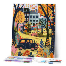 Afbeelding in Gallery-weergave laden, Diamond Painting - Klassieke autoscène in de herfst