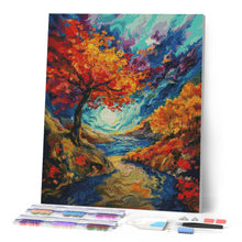 Afbeelding in Gallery-weergave laden, Diamond Painting - Surréalistische herfst geïnspireerd door Van Gogh