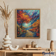 Afbeelding in Gallery-weergave laden, Diamond Painting - Surréalistische herfst geïnspireerd door Van Gogh reeds ingelijst
