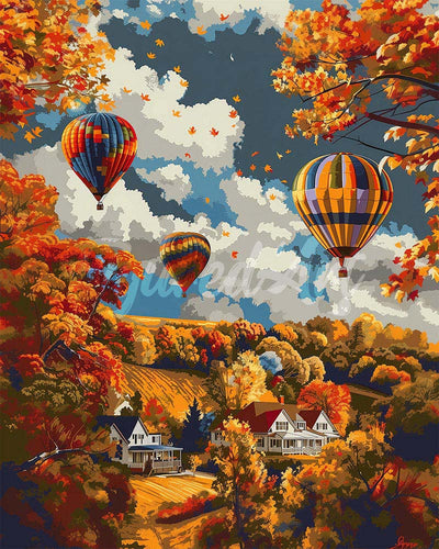 Diamond Painting - Herfstballon avontuur