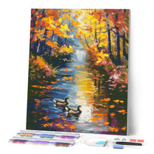 Afbeelding in Gallery-weergave laden, Diamond Painting - Gouden vijver in de herfst