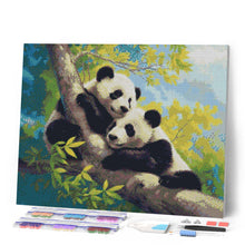 Afbeelding in Gallery-weergave laden, Diamond Painting - Panda's op een Tak