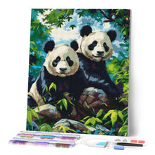 Afbeelding in Gallery-weergave laden, Diamond Painting - Reuzenpanda Tweelingen