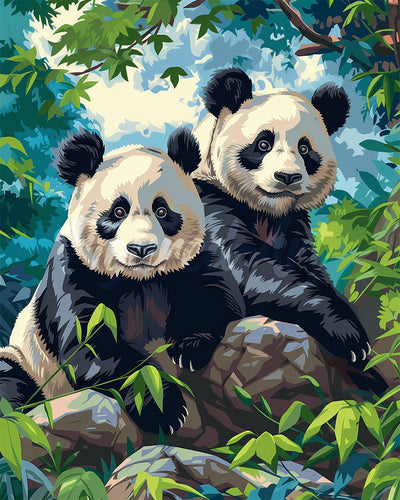 Diamond Painting - Reuzenpanda Tweelingen