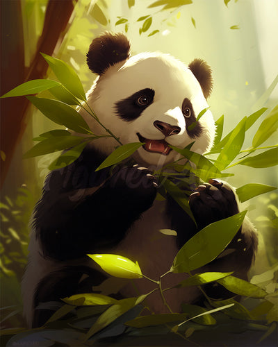 Diamond Painting - Panda's Knabbelen