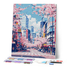 Afbeelding in Gallery-weergave laden, Diamond Painting - Kersenbloesems in Tokio