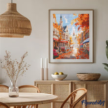 Afbeelding in Gallery-weergave laden, Diamond Painting - Oude Stad in de Gouden Herfst