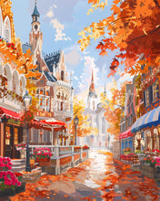 Afbeelding in Gallery-weergave laden, Diamond Painting - Oude Stad in de Gouden Herfst