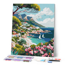 Afbeelding in Gallery-weergave laden, Diamond Painting - Kuststad in de Lente