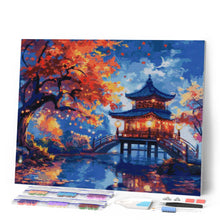 Afbeelding in Gallery-weergave laden, Diamond Painting - Pagode op een Herfstnacht
