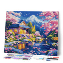 Afbeelding in Gallery-weergave laden, Diamond Painting - Sakura-huis bij de Vijver