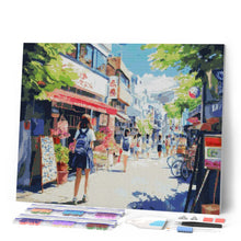 Afbeelding in Gallery-weergave laden, Diamond Painting - Ochtend in een Japans Woonwijk