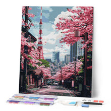 Afbeelding in Gallery-weergave laden, Diamond Painting - Tokyo Sakura-straat