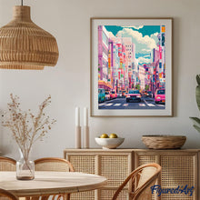 Afbeelding in Gallery-weergave laden, Diamond Painting - Bruisende Straat in Japan reeds ingelijst