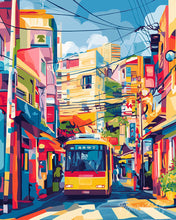 Afbeelding in Gallery-weergave laden, Diamond Painting - Stadsbus van Tokyo reeds ingelijst