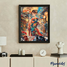 Afbeelding in Gallery-weergave laden, Diamond Painting - Kimono Meisje op het Lantaarnfestival reeds ingelijst