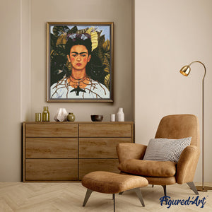 Diamond Painting - Frida - Zelfportret met doornenketting en kolibrie
