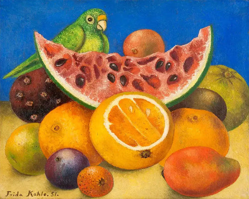 Diamond Painting - Frida - Stilleven met papegaai en fruit