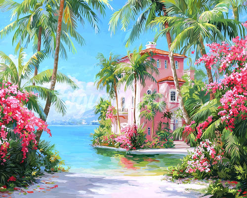 Diamond Painting - Paradijskusthuis