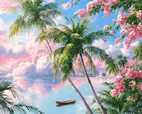 Diamond Painting - Tropische droomlagune