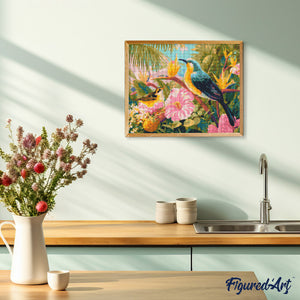Diamond Painting - Tropische tuinvogels