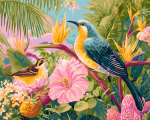 Diamond Painting - Tropische tuinvogels