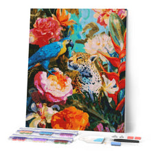 Afbeelding in Gallery-weergave laden, Diamond Painting - Papegaai en luipaard