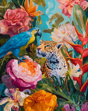 Afbeelding in Gallery-weergave laden, Diamond Painting - Papegaai en luipaard