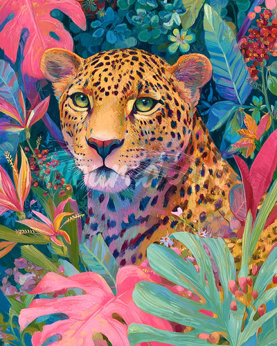 Diamond Painting - Tropisch luipaard