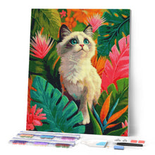 Afbeelding in Gallery-weergave laden, Diamond Painting - Ragdoll kitten in de jungle