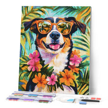 Afbeelding in Gallery-weergave laden, Diamond Painting - Hond op vakantie