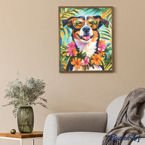 Diamond Painting - Hond op vakantie