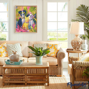 Diamond Painting - Trio tropische dieren