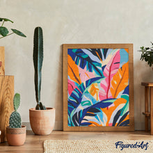 Afbeelding in Gallery-weergave laden, Diamond Painting - Kleurrijke bananenbladeren