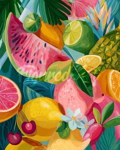 Diamond Painting - Tropische fruitmix