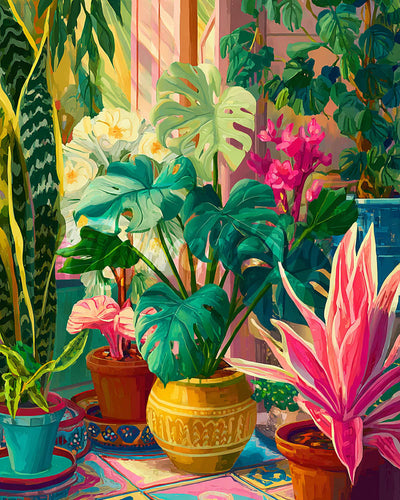 Diamond Painting - Tropisch tuininterieur
