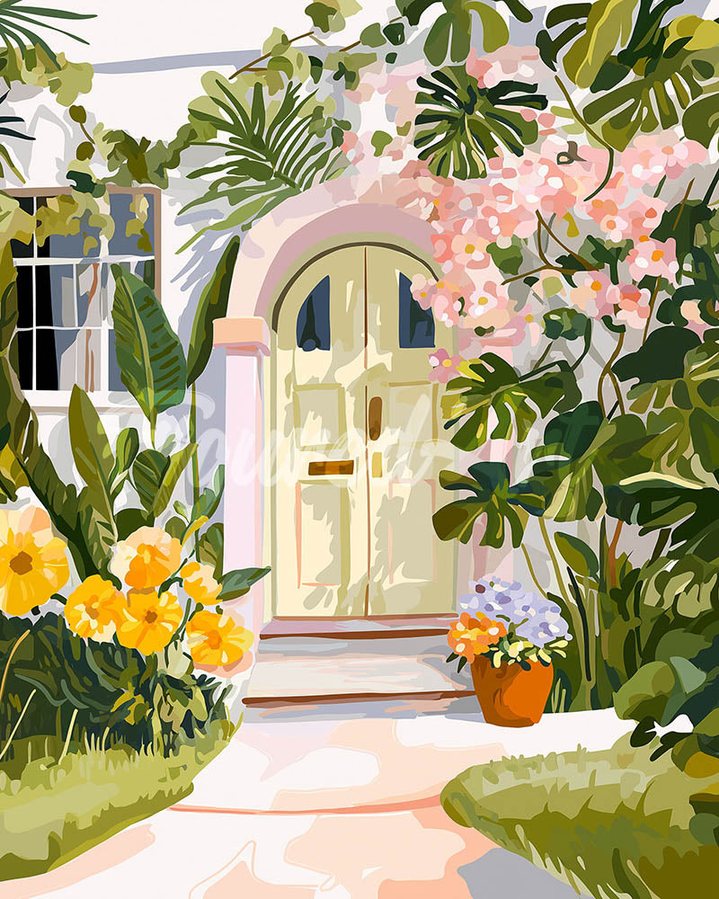 Diamond Painting - Bloemendeur