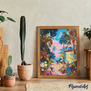 Diamond Painting - Tropische achtertuin