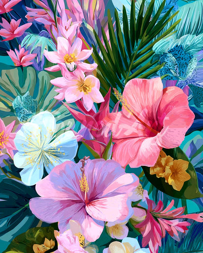 Diamond Painting - Hibiscustuin