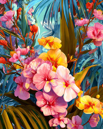 Diamond Painting - Tropische orchideeën
