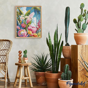 Diamond Painting - Kleurrijke tropische tuin